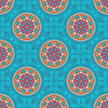 etnik çiçek seamless modeli