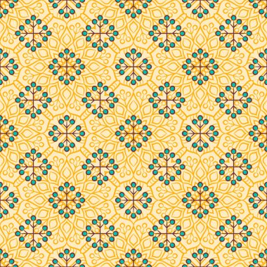 etnik çiçek seamless modeli