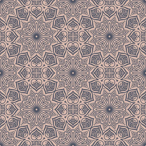 Ethnique floral motif sans couture — Image vectorielle