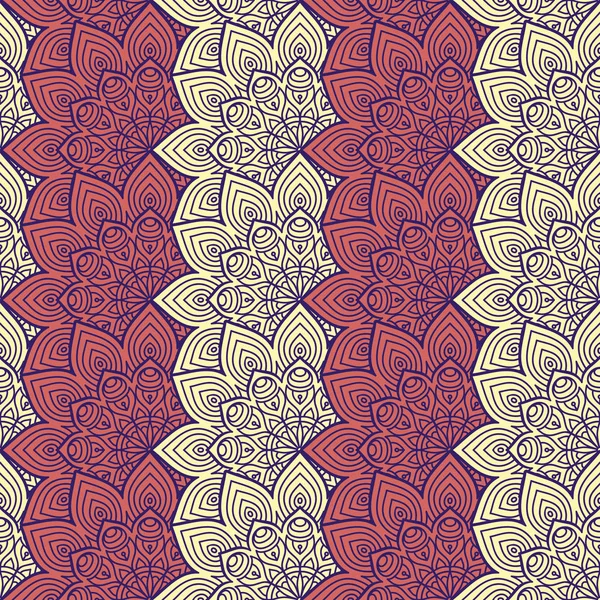 Patrón sin costura floral étnico — Vector de stock