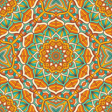 etnik çiçek seamless modeli