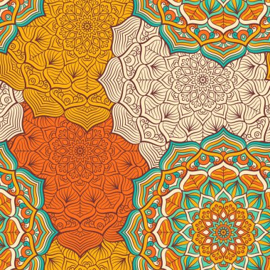 etnik çiçek seamless modeli