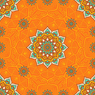 etnik çiçek seamless modeli