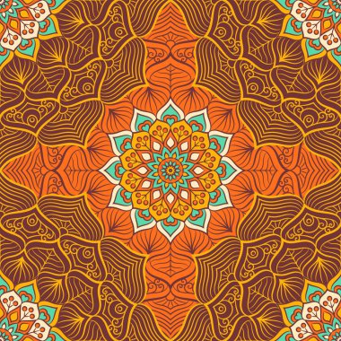 etnik çiçek seamless modeli