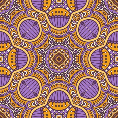 etnik çiçek seamless modeli