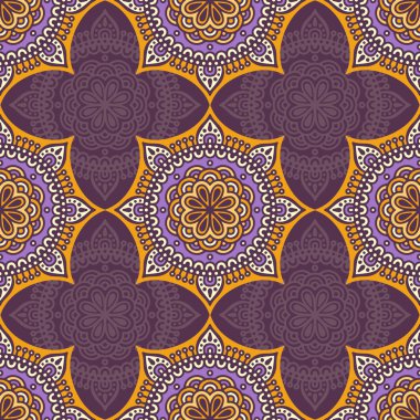 etnik çiçek seamless modeli