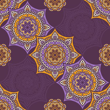 etnik çiçek seamless modeli