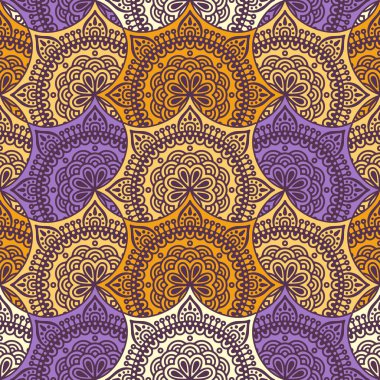 etnik çiçek seamless modeli