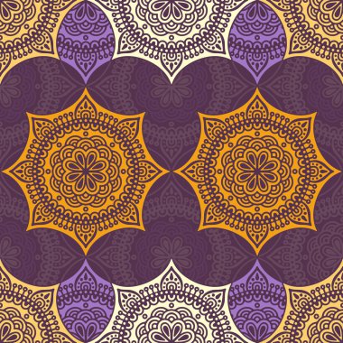 etnik çiçek seamless modeli