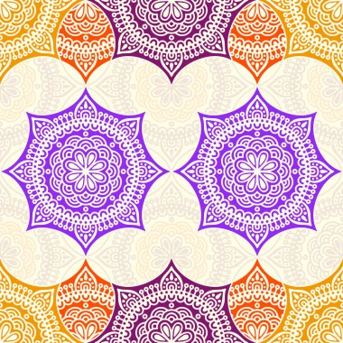 etnik çiçek seamless modeli