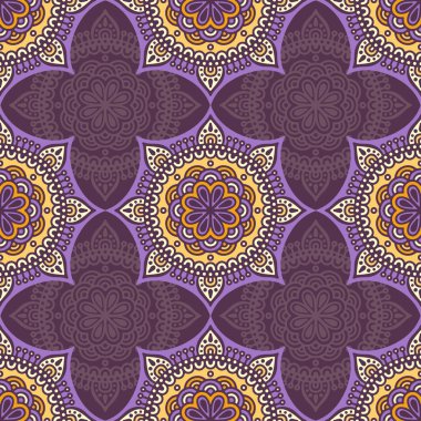 etnik çiçek seamless modeli