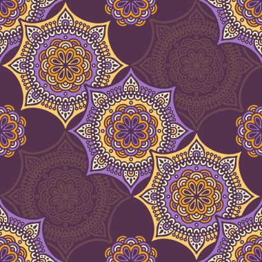 etnik çiçek seamless modeli