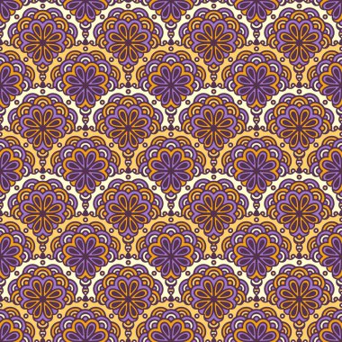 etnik çiçek seamless modeli