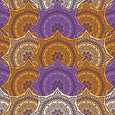 etnik çiçek seamless modeli