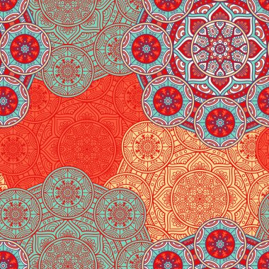 etnik çiçek seamless modeli