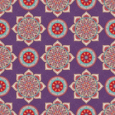 etnik çiçek seamless modeli