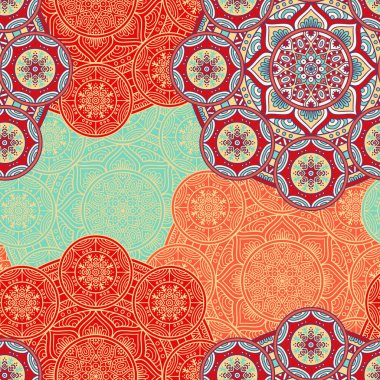 etnik çiçek seamless modeli