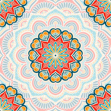 etnik çiçek seamless modeli