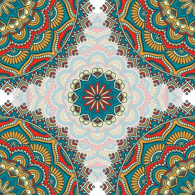 etnik çiçek seamless modeli