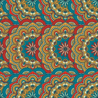 etnik çiçek seamless modeli