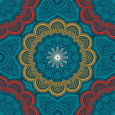 etnik çiçek seamless modeli