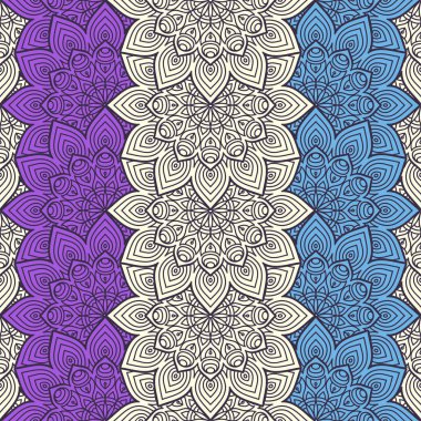 etnik çiçek seamless modeli