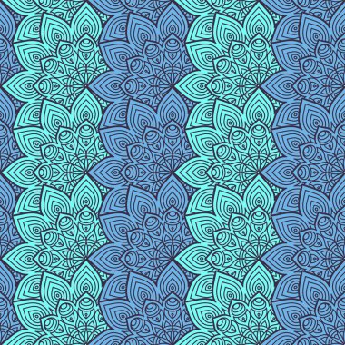 etnik çiçek seamless modeli