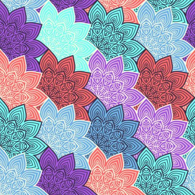 etnik çiçek seamless modeli