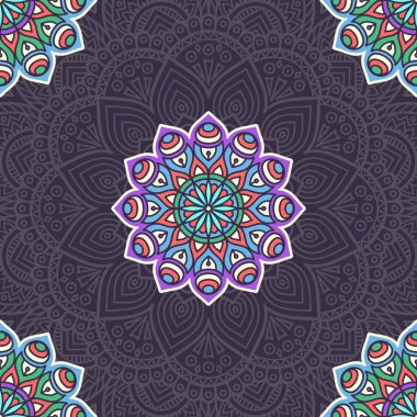 etnik çiçek seamless modeli