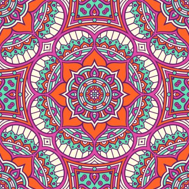 etnik çiçek seamless modeli