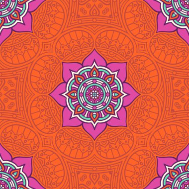 etnik çiçek seamless modeli