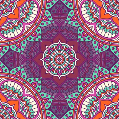 etnik çiçek seamless modeli