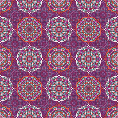 etnik çiçek seamless modeli