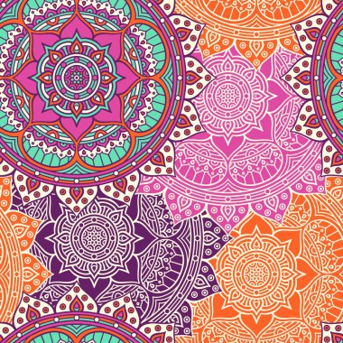 etnik çiçek seamless modeli