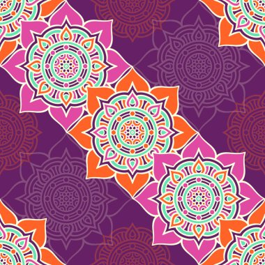 etnik çiçek seamless modeli