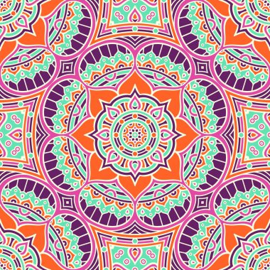 etnik çiçek seamless modeli