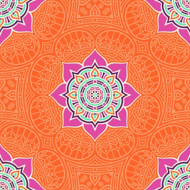 etnik çiçek seamless modeli