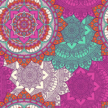 etnik çiçek seamless modeli