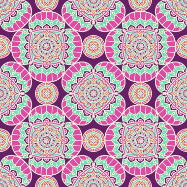 etnik çiçek seamless modeli