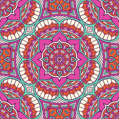 etnik çiçek seamless modeli