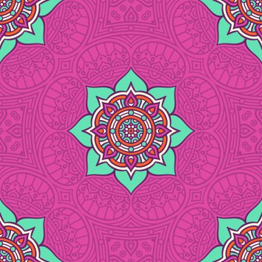 etnik çiçek seamless modeli