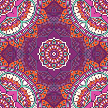 etnik çiçek seamless modeli