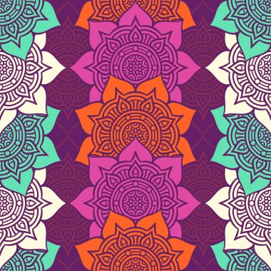 etnik çiçek seamless modeli