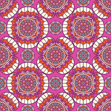 etnik çiçek seamless modeli