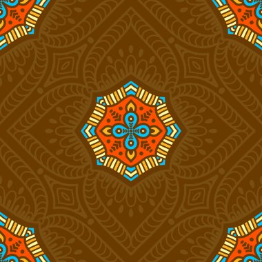 etnik çiçek seamless modeli