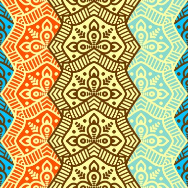 etnik çiçek seamless modeli