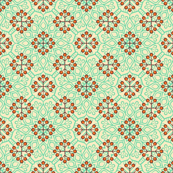 Patrón sin costura floral étnico — Vector de stock