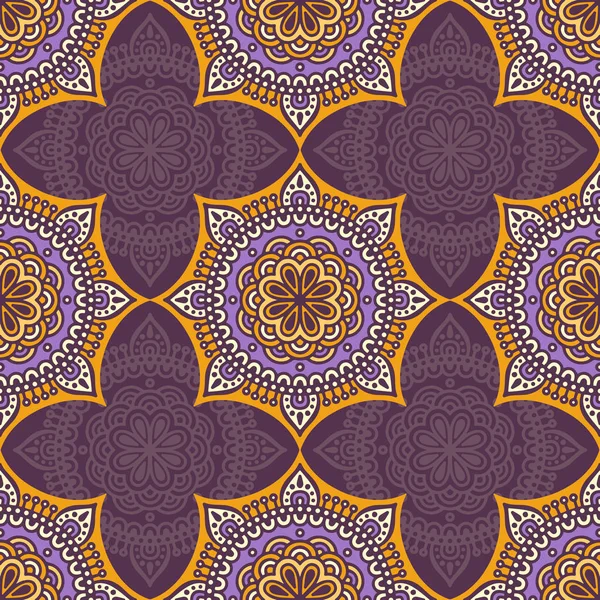 Ethnic floral seamless pattern — Stock Vector