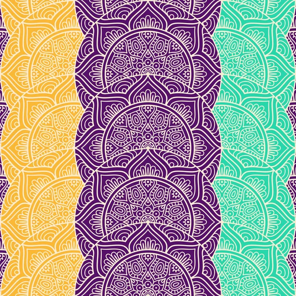 Ethnic floral seamless pattern — Stock Vector