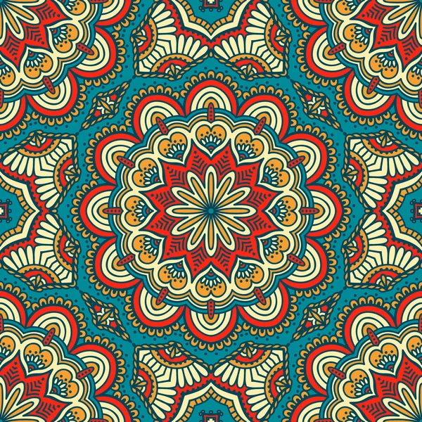 Ethnic floral seamless pattern — Stock Vector